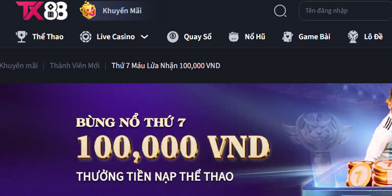 Top 6 Chương Trình Khuyến Mãi TX88 Không Nên Bỏ Lỡ 3 Ưu đãi bùng nổ thứ 7 hấp dẫn tại TX88